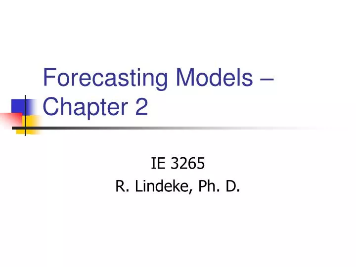 forecasting models chapter 2