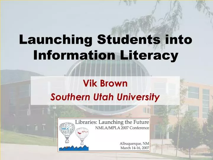 launching students into information literacy