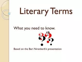 Literary Terms