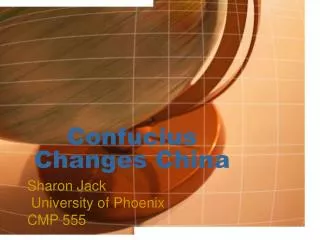 Confucius Changes China