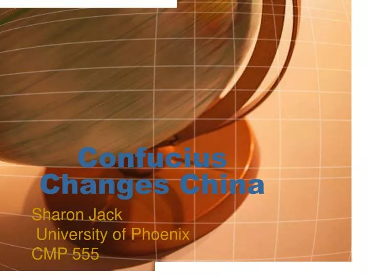 confucius changes china