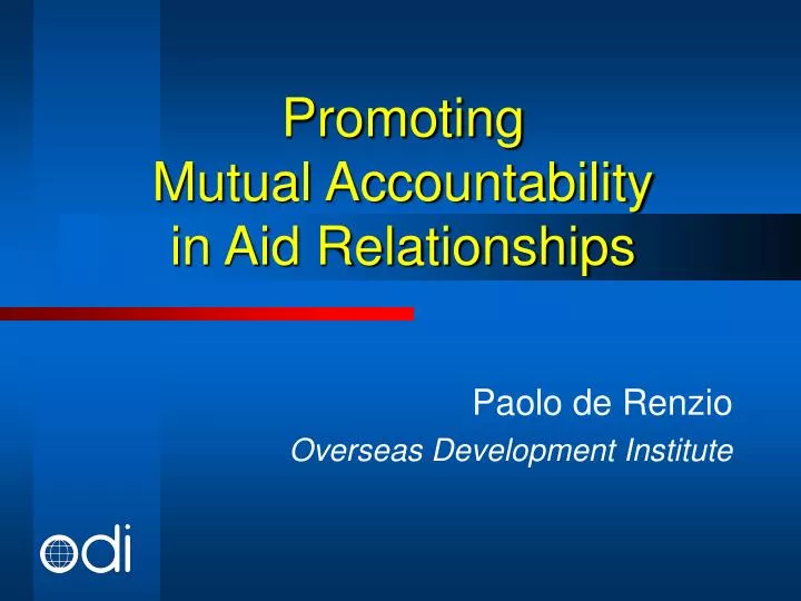 promoting mutual accountability in aid relationships