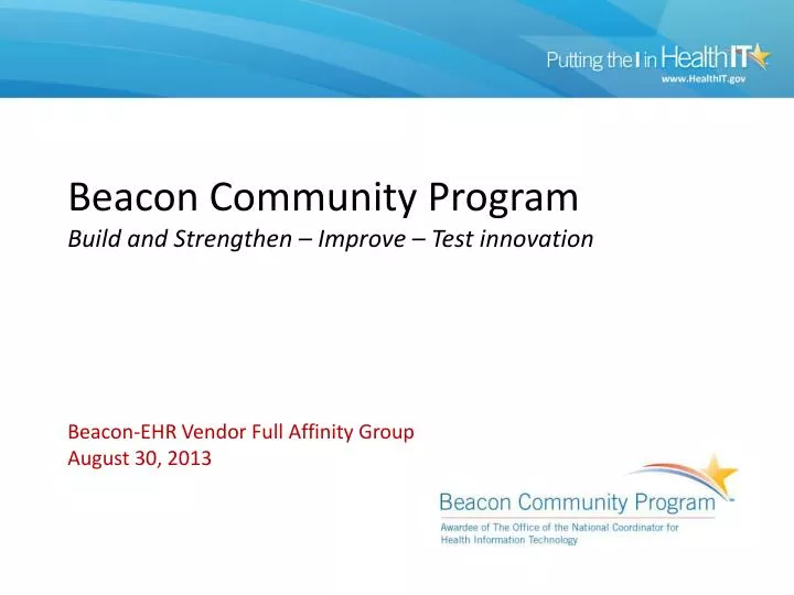 beacon community program build and strengthen improve test innovation