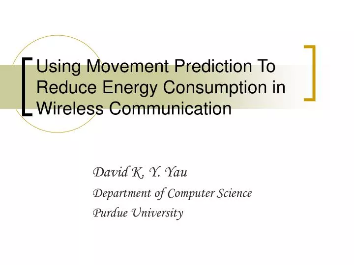 using movement prediction to reduce energy consumption in wireless communication