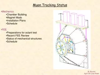 Muon Tracking Status Mechanics Chamber Building Magnet Mods Installation Plans Schedule FEE