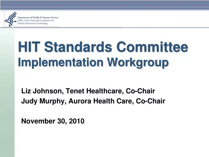 hit standards committee implementation workgroup