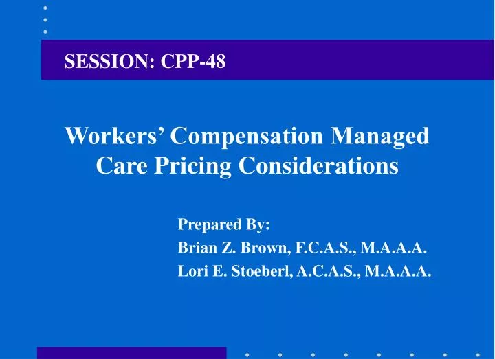 workers compensation managed care pricing considerations