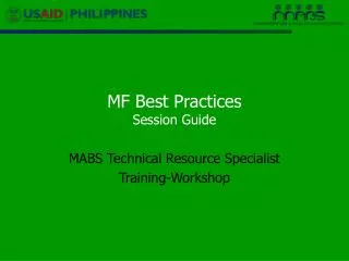 MF Best Practices Session Guide