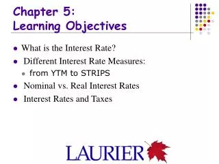 Chapter 5: Learning Objectives