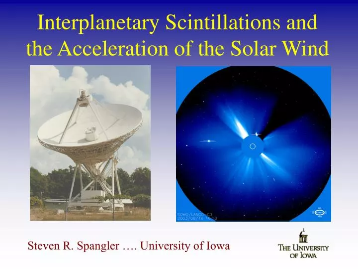 interplanetary scintillations and the acceleration of the solar wind