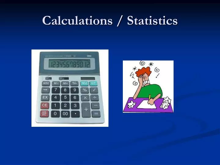 calculations statistics