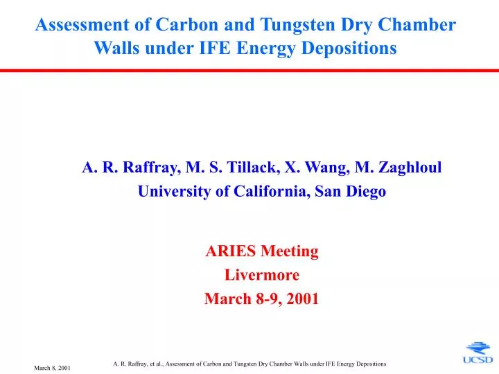 assessment of carbon and tungsten dry chamber walls under ife energy depositions