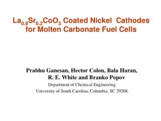 La 0.8 Sr 0.2 CoO 3 Coated Nickel Cathodes for Molten Carbonate Fuel Cells