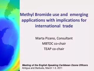 Methyl Bromide use and emerging applications with implications for international trade