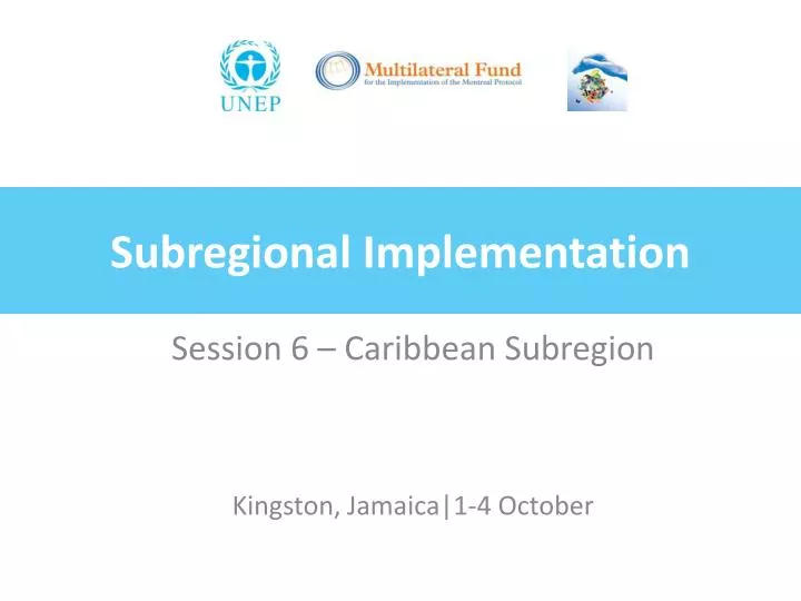 subregional implementation