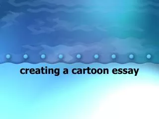 creating a cartoon essay