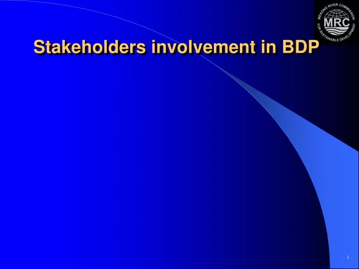 stakeholders involvement in bdp