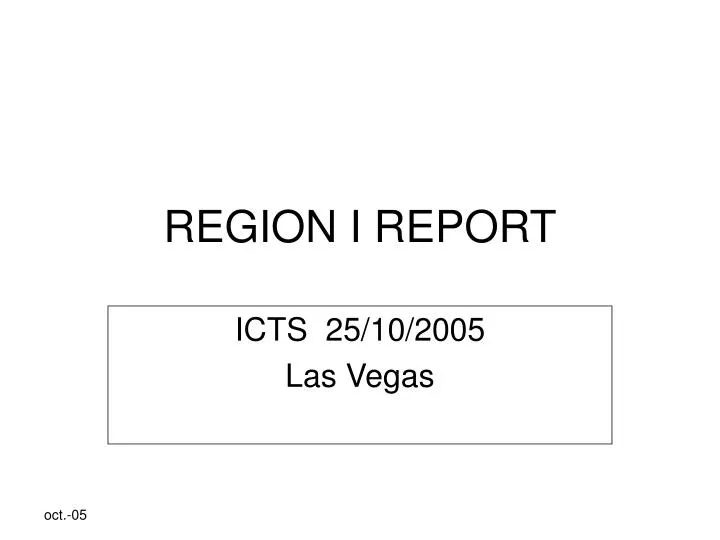region i report
