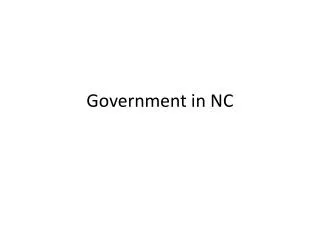 Government in NC
