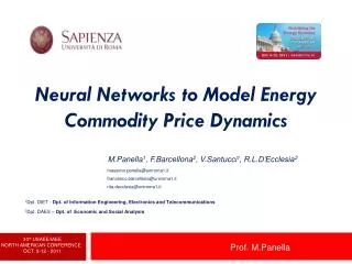Neural Networks to Model Energy Commodity Price Dynamics