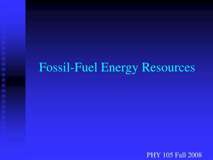 fossil fuel energy resources