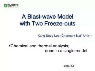 A Blast-wave Model with Two Freeze-outs