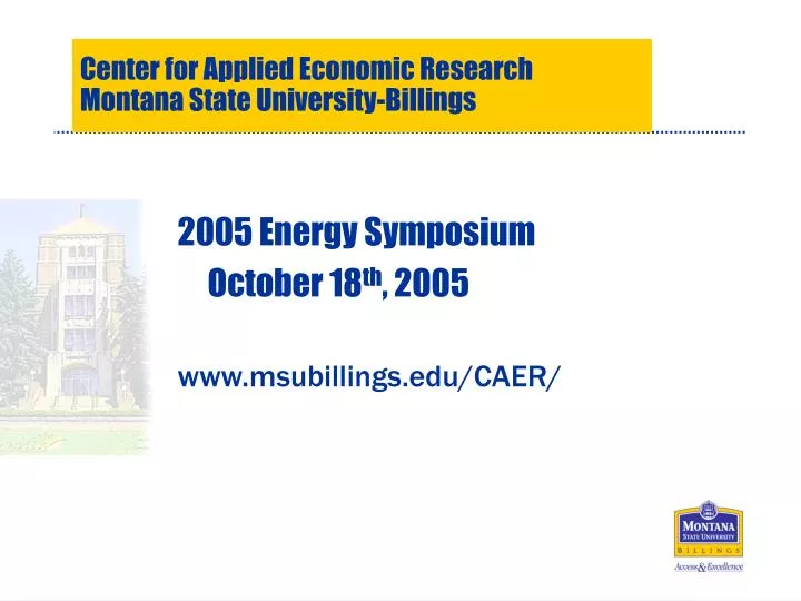 center for applied economic research montana state university billings