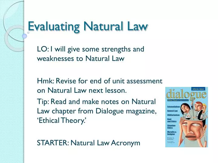 evaluating natural law