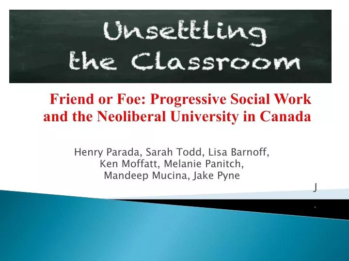friend or foe progressive social work and the neoliberal university in canada