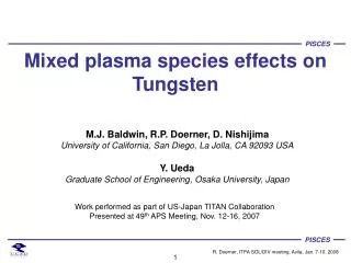 Mixed plasma species effects on Tungsten