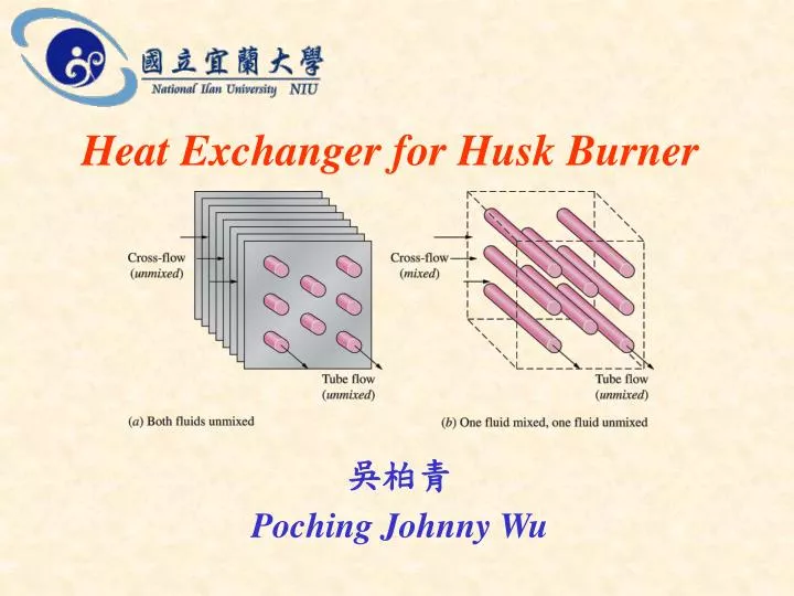 heat exchanger for husk burner