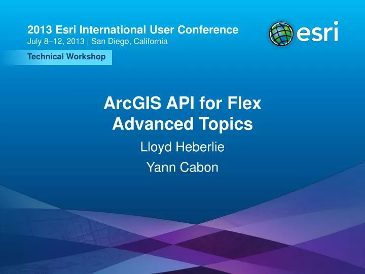 arcgis api for flex advanced topics