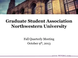 Graduate Student Association Northwestern University