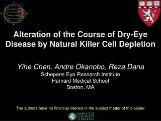 Alteration of the Course of Dry-Eye Disease by Natural Killer Cell Depletion