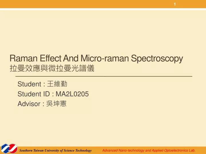 raman effect and micro raman spectroscopy