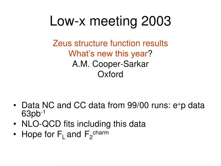 low x meeting 2003