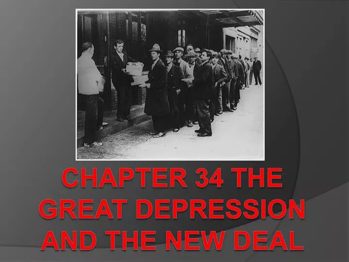 chapter 34 the great depression and the new deal
