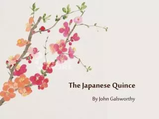 The Japanese Quince