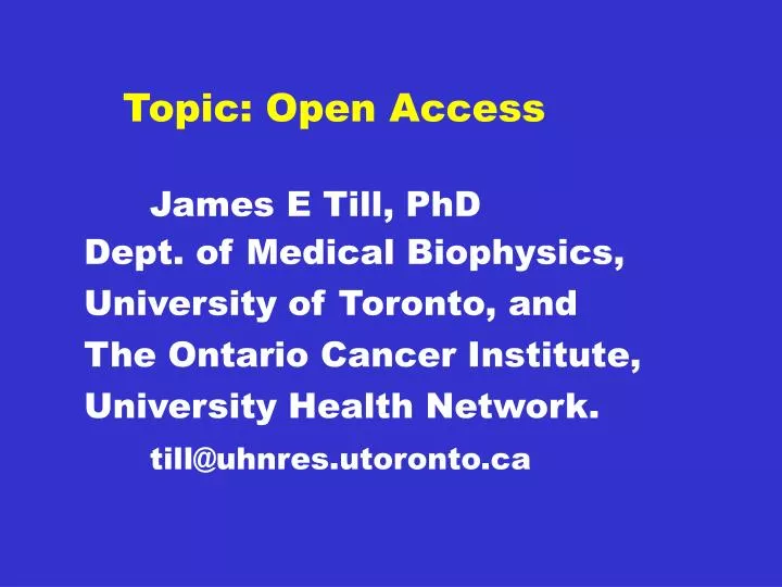 topic open access