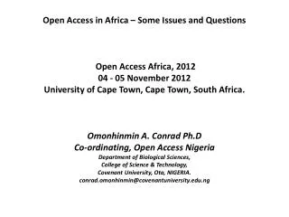Open Access - A Recast