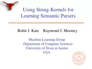 Using String-Kernels for Learning Semantic Parsers
