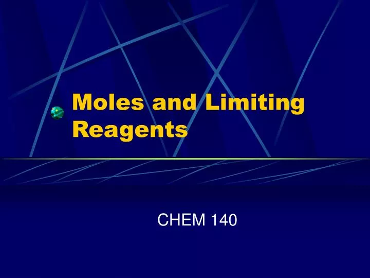 moles and limiting reagents