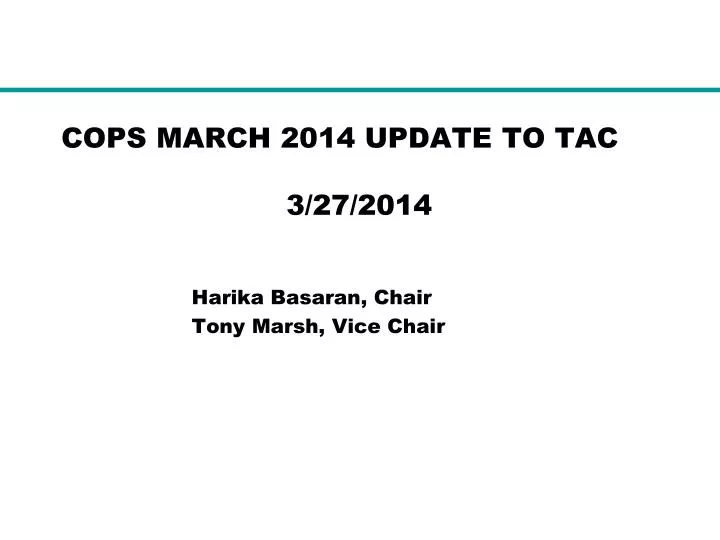 cops march 2014 update to tac 3 27 2014