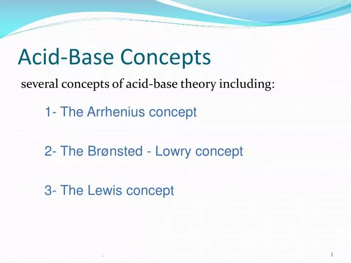 acid base concepts