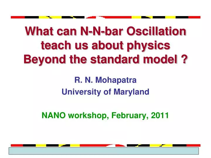what can n n bar oscillation teach us about physics beyond the standard model