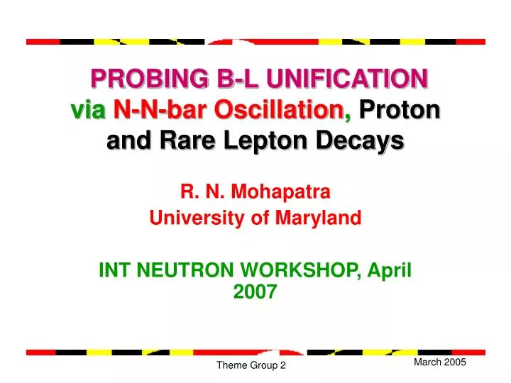 probing b l unification via n n bar oscillation proton and rare lepton decays