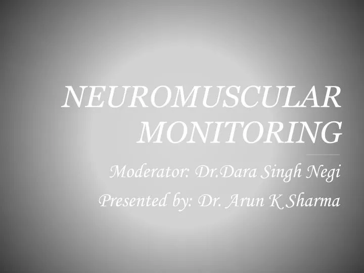 neuromuscular monitoring