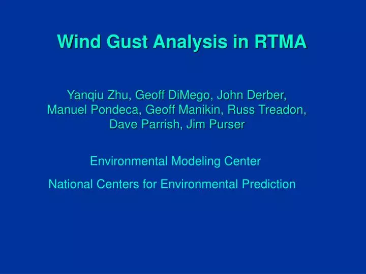 wind gust analysis in rtma