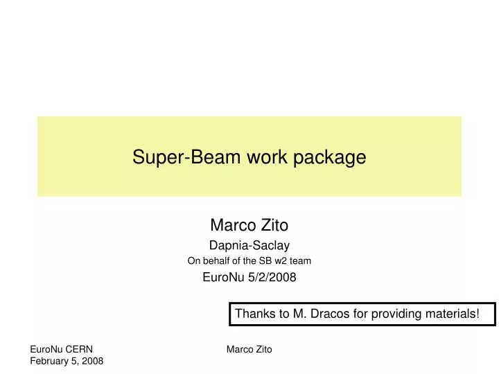 super beam work package