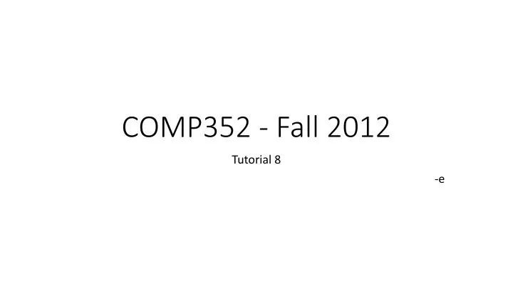 comp352 fall 2012